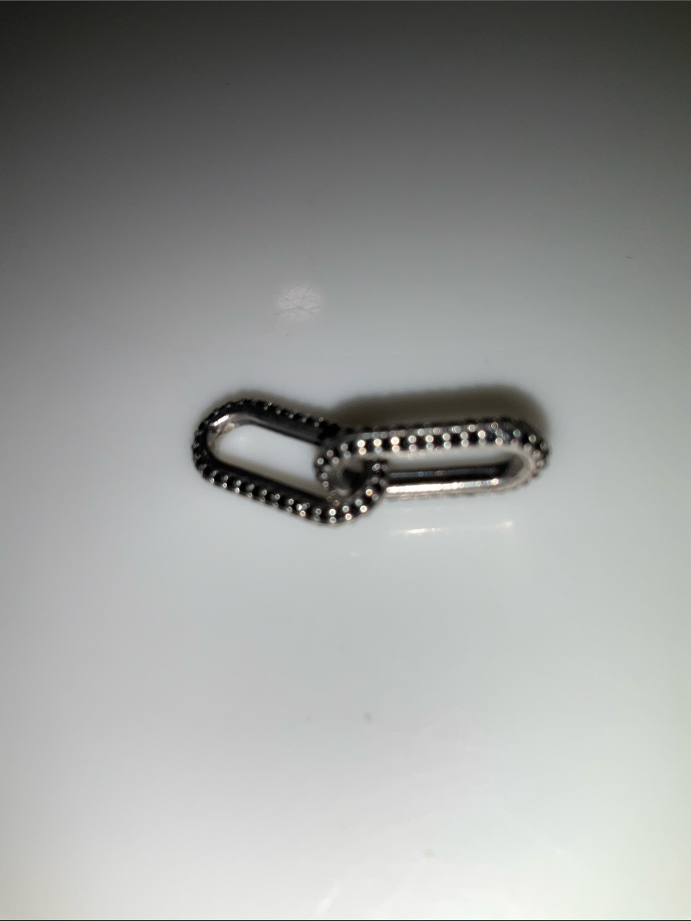 Pandora Black Crystal Double Link Charm - Picture 3 of 3